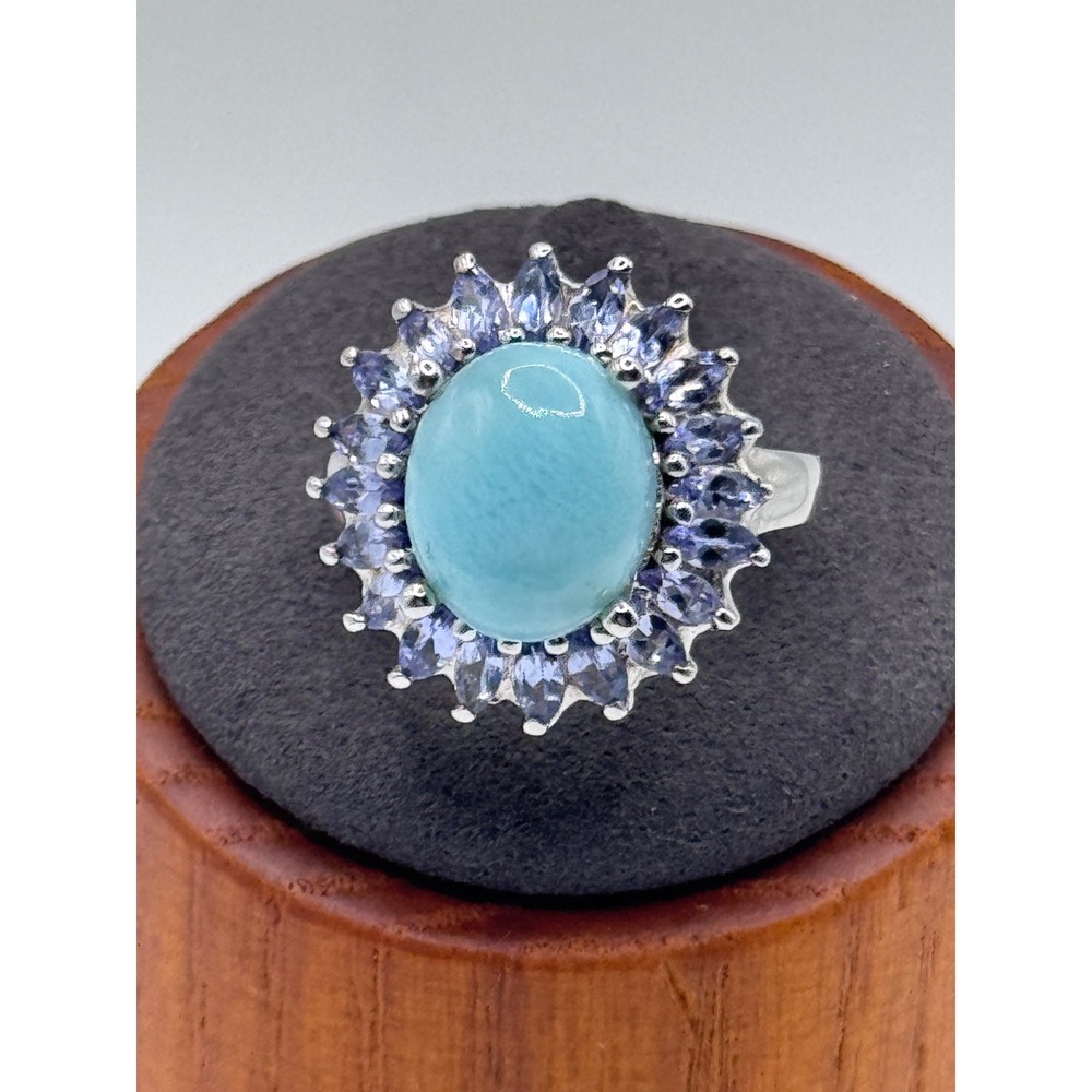 Colleen Lopez Sterling Silver Larimar Ring Size 6